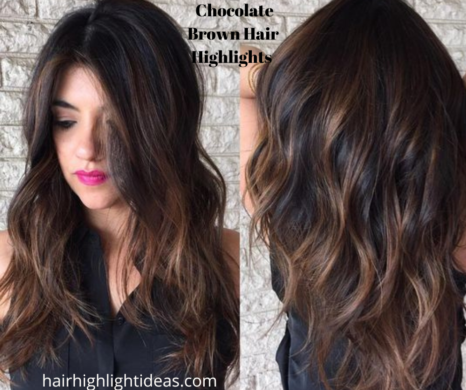 Hottest Chocolate Brown Hair Highlights Color Ideas