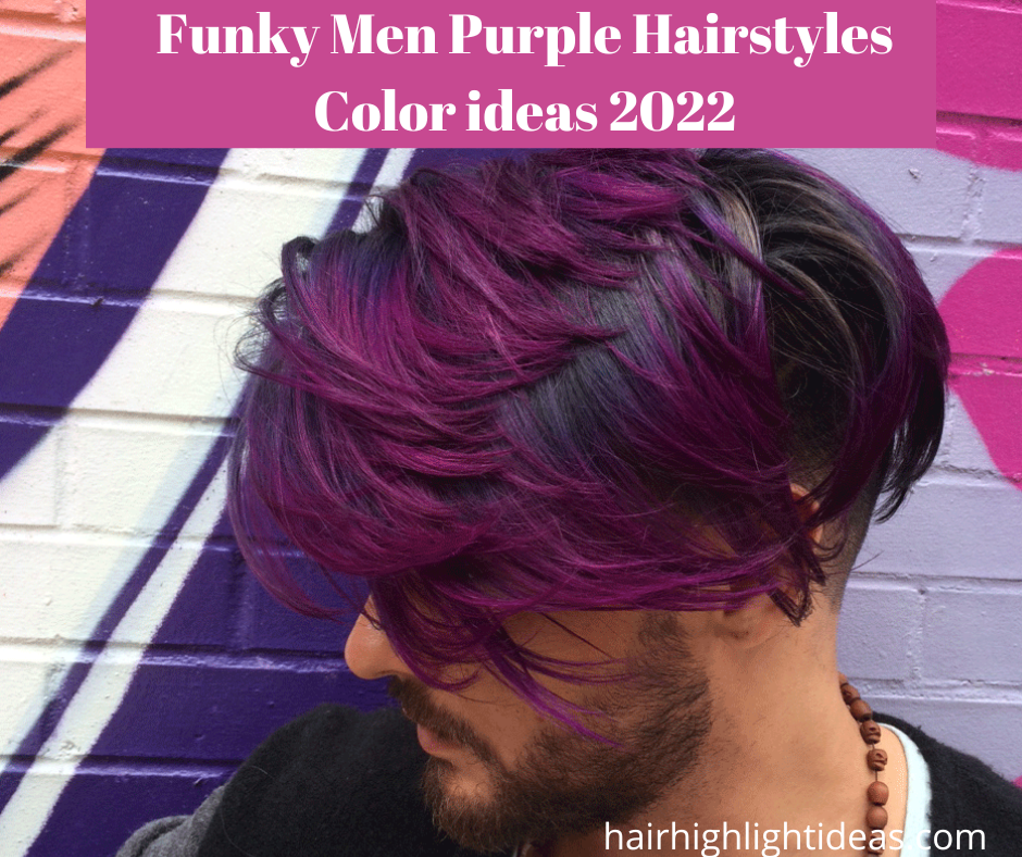 Funky Men Purple Hairstyles Color ideas 2022